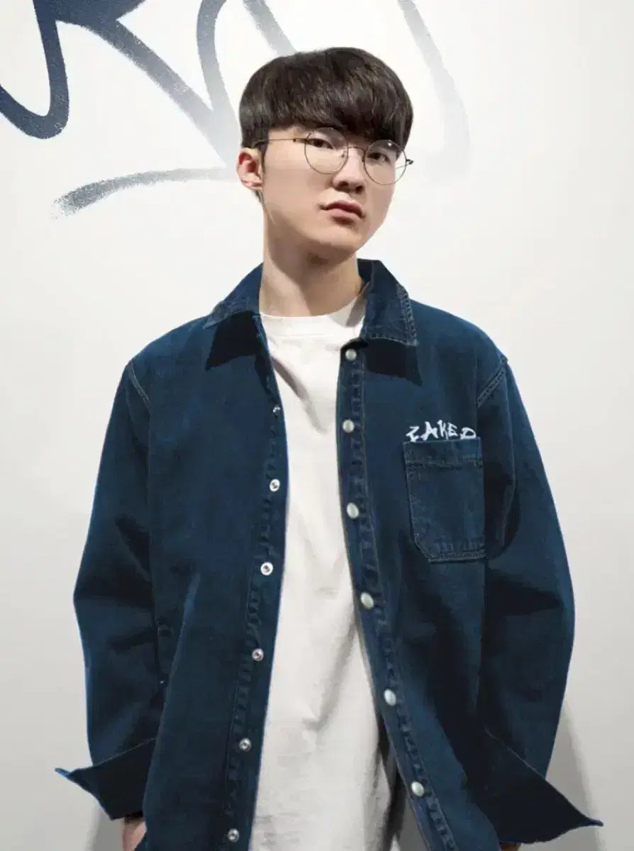 페이커 청자켓 L (Faker Denim Shirt Jacket)